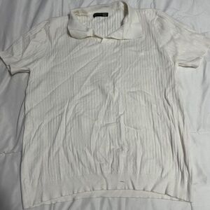 Men's White Collared Shirt